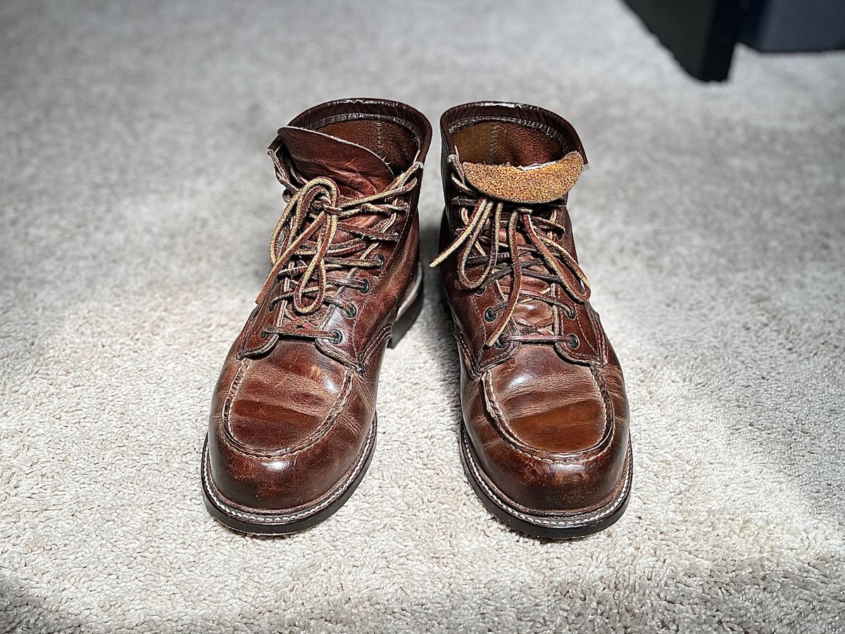 Photo by blinkerfluid on April 25, 2024 of the Red Wing 6-Inch Classic Moc in S.B. Foot Copper Rough and Tough.