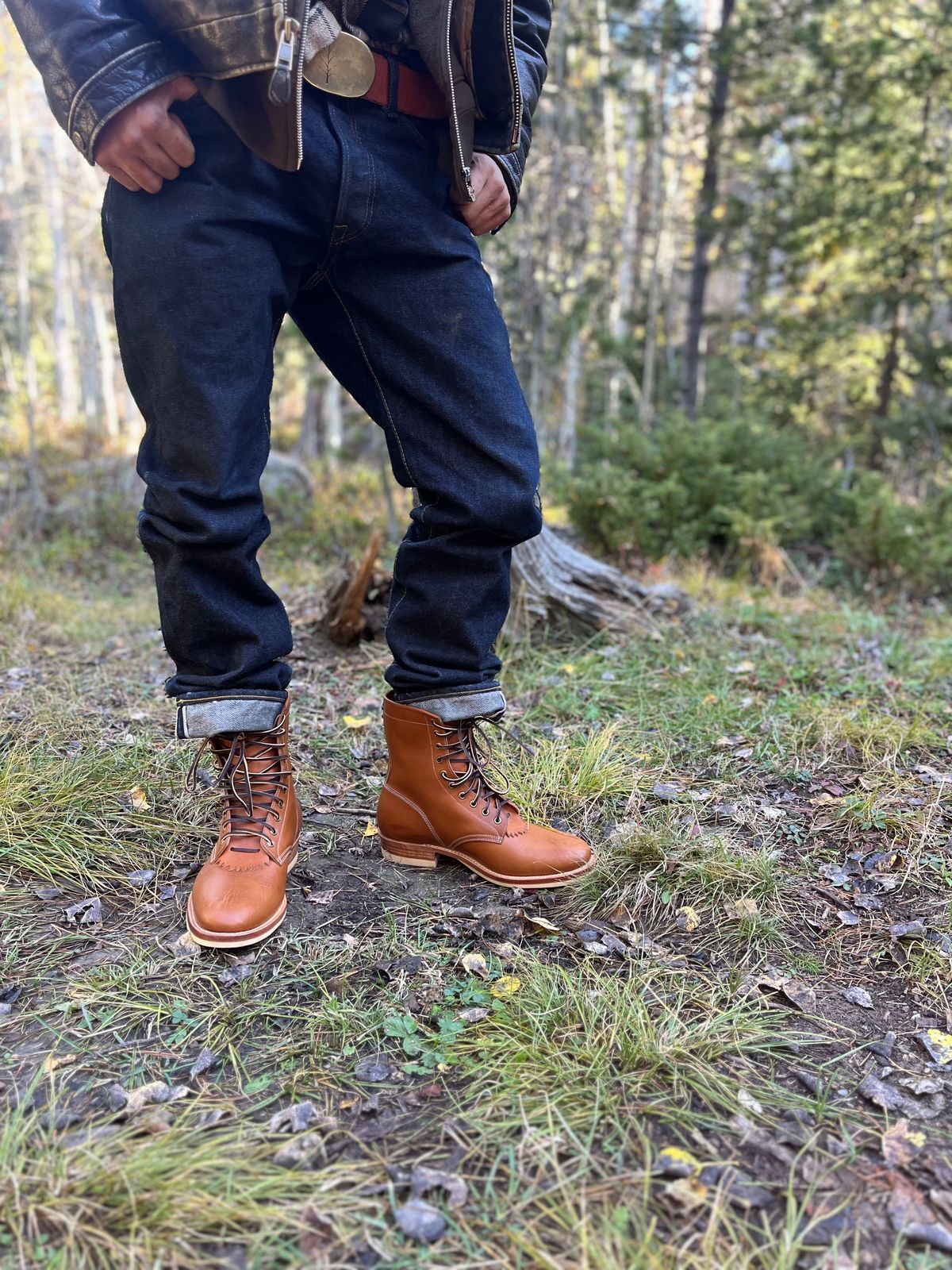 Photo by blinkerfluid on October 2, 2023 of the Onderhoud SVC02 Packer Boot in Badalassi Carlo Cognac Minerva.