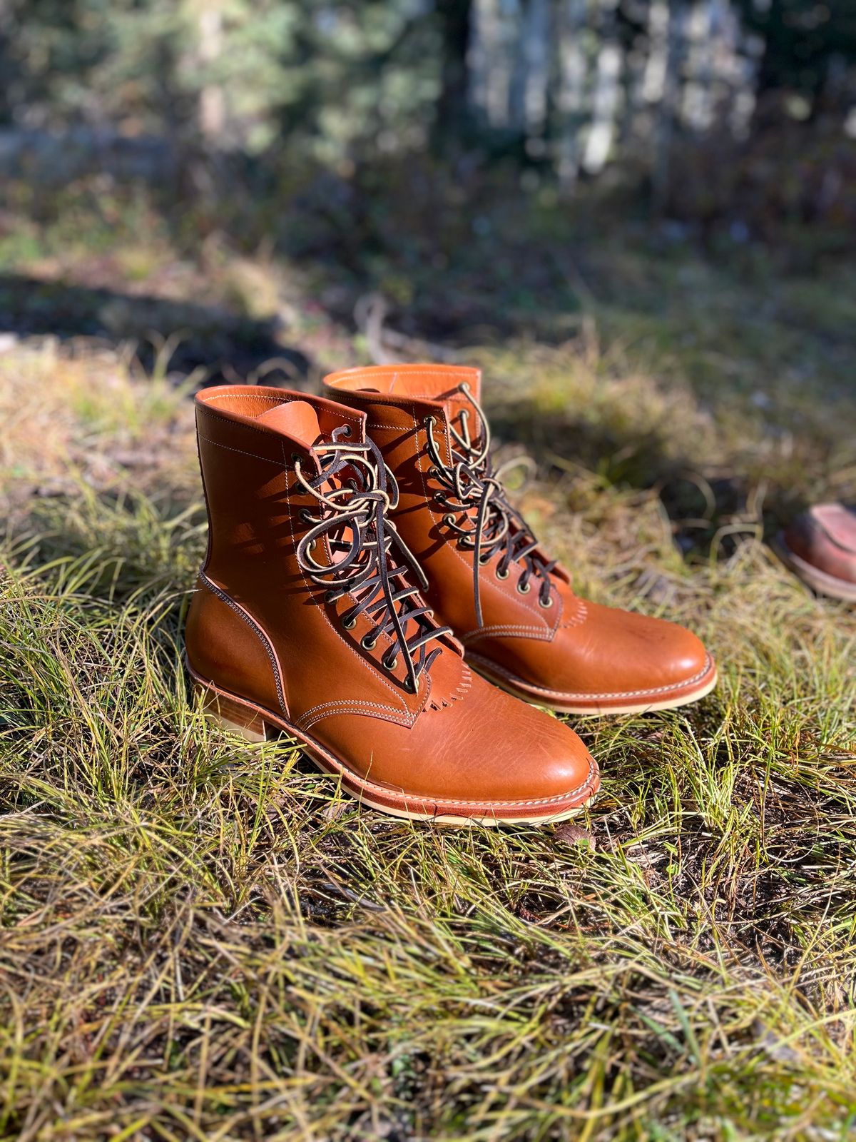 Photo by blinkerfluid on October 2, 2023 of the Onderhoud SVC02 Packer Boot in Badalassi Carlo Cognac Minerva.