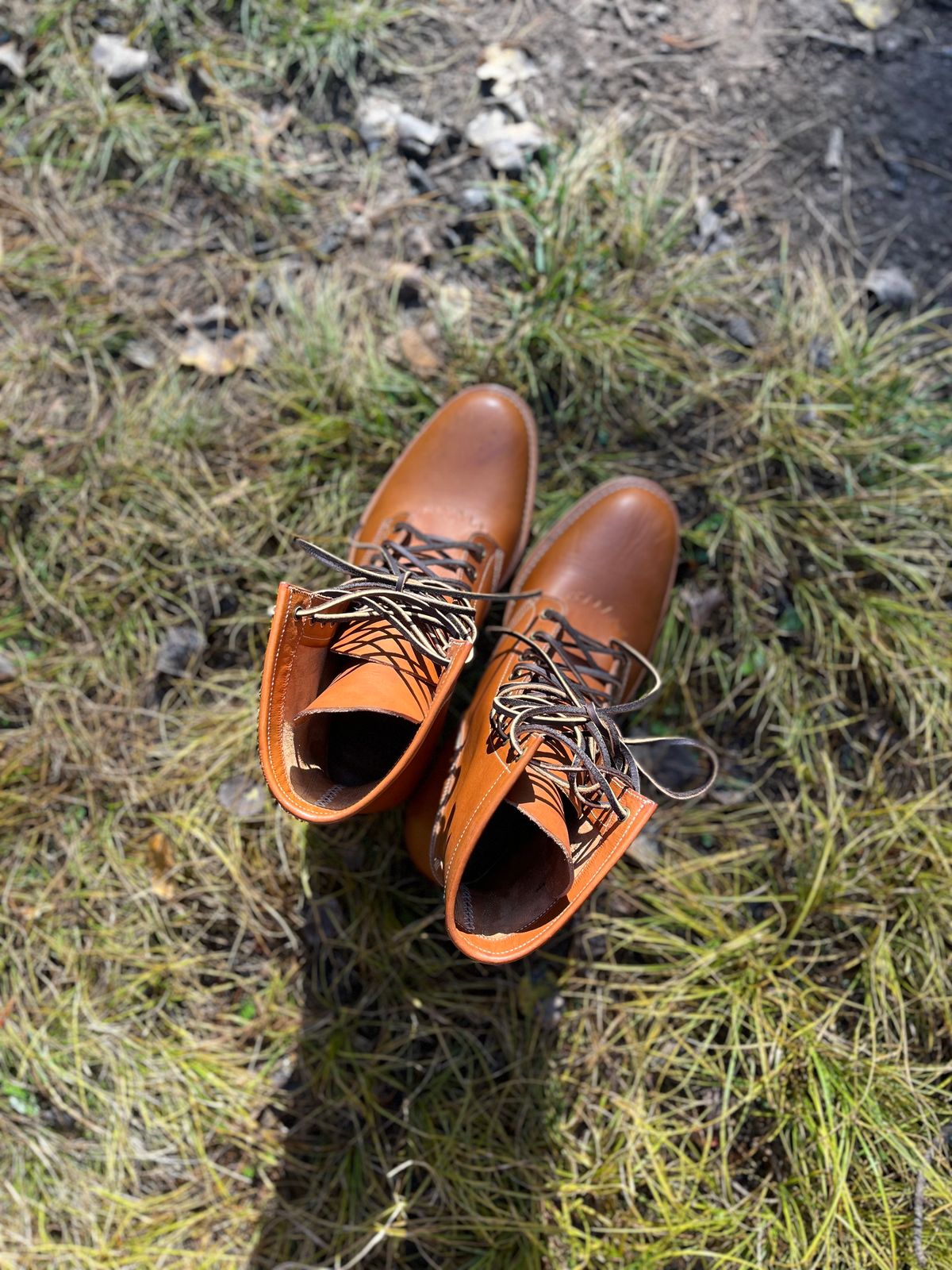 Photo by blinkerfluid on October 2, 2023 of the Onderhoud SVC02 Packer Boot in Badalassi Carlo Cognac Minerva.