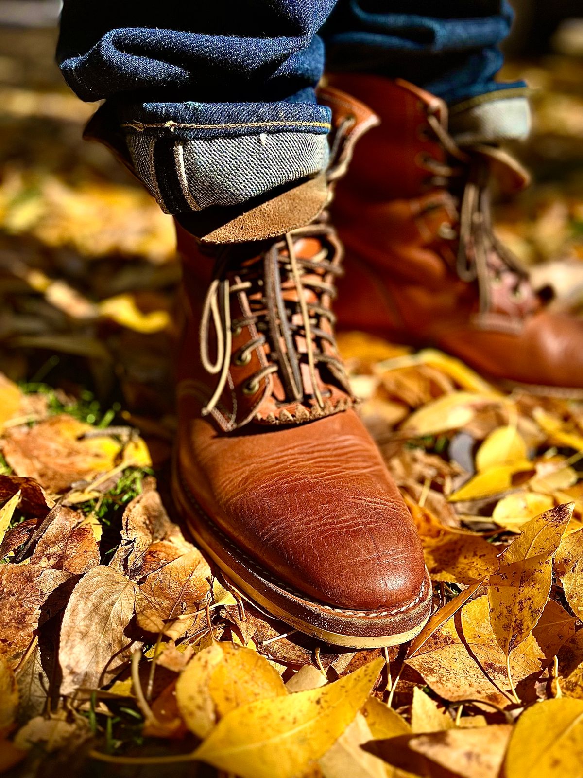 Photo by blinkerfluid on October 14, 2023 of the Onderhoud SVC02 Packer Boot in Badalassi Carlo Cognac Minerva.