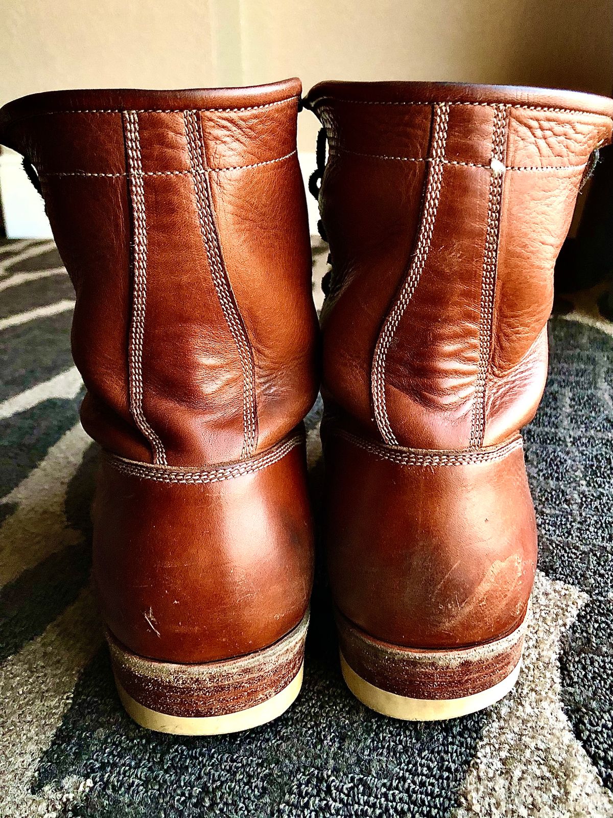 Photo by blinkerfluid on November 2, 2023 of the Onderhoud SVC02 Packer Boot in Badalassi Carlo Cognac Minerva.