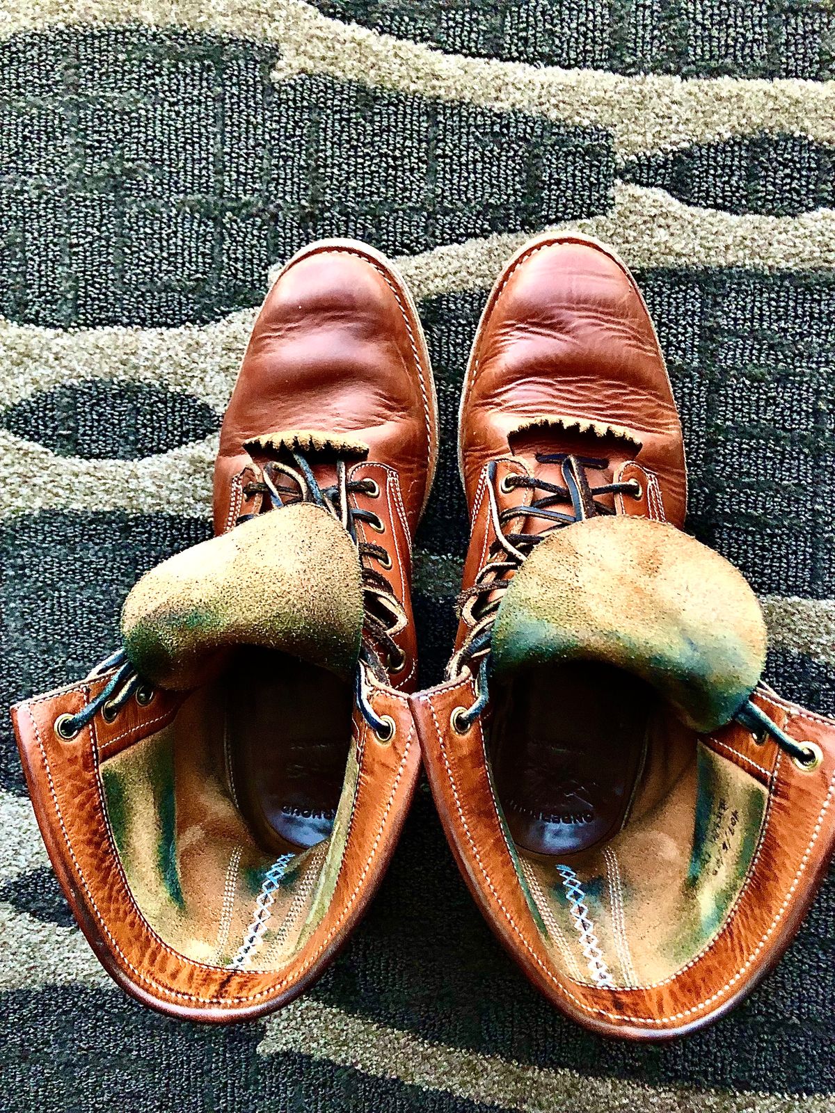 Photo by blinkerfluid on November 2, 2023 of the Onderhoud SVC02 Packer Boot in Badalassi Carlo Cognac Minerva.