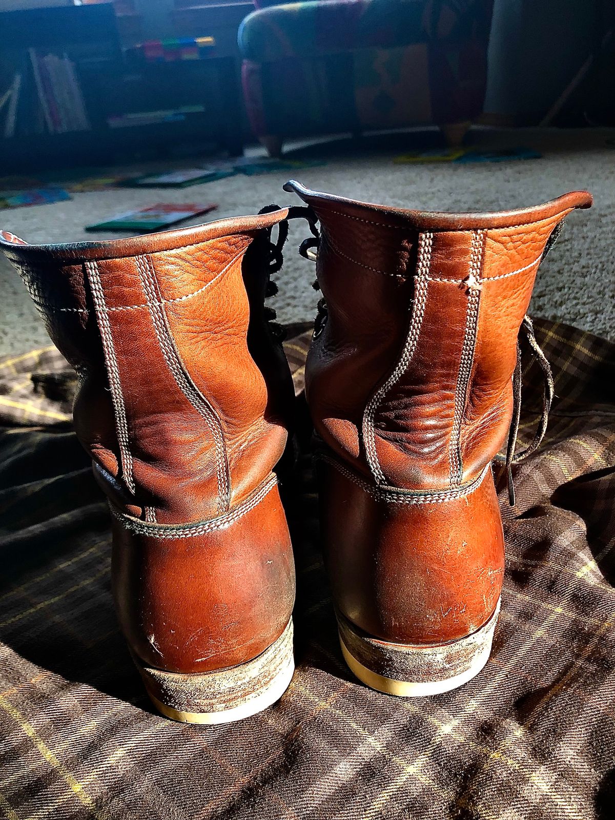 Photo by blinkerfluid on December 1, 2023 of the Onderhoud SVC02 Packer Boot in Badalassi Carlo Cognac Minerva.