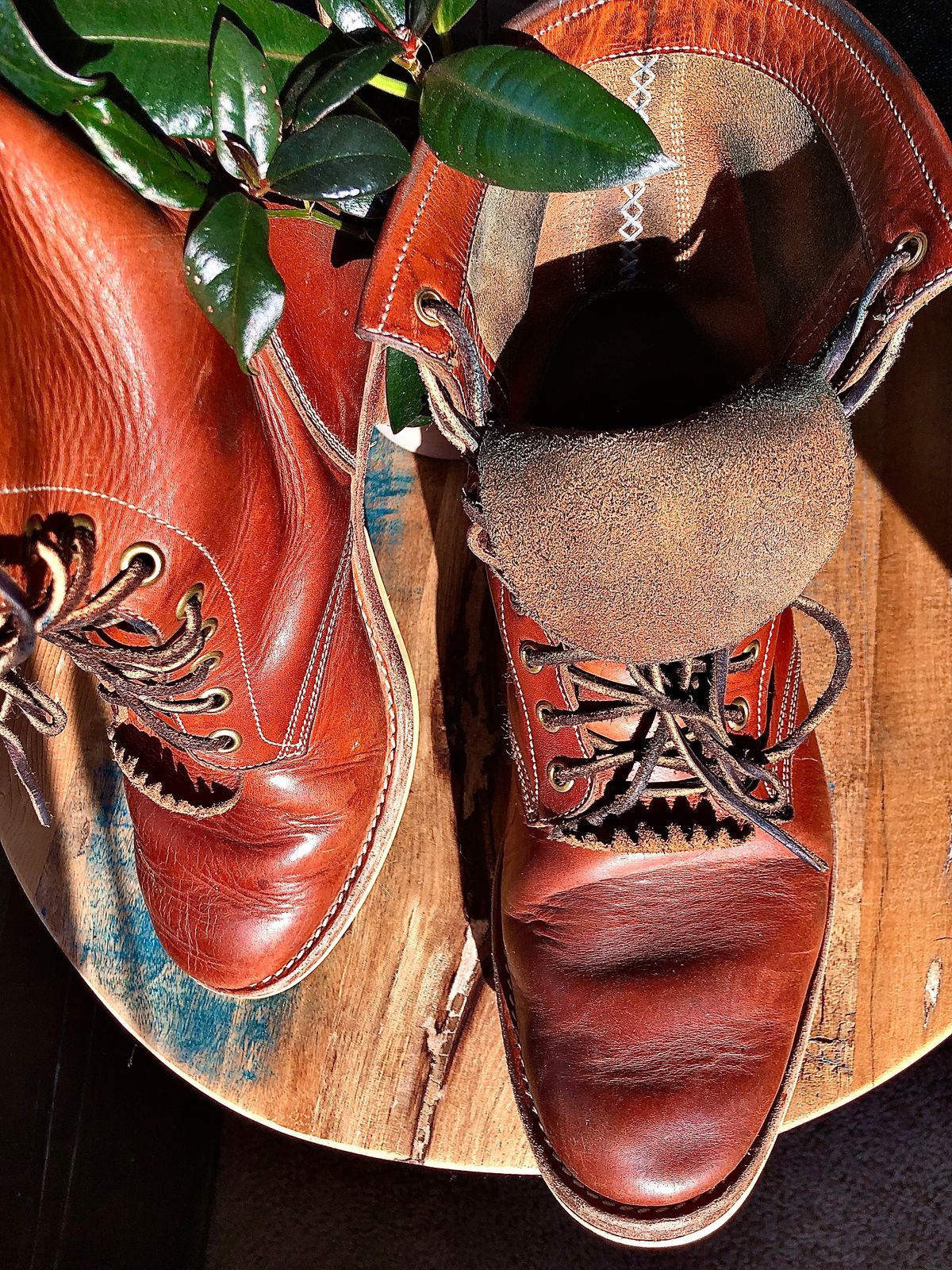 Photo by blinkerfluid on December 2, 2023 of the Onderhoud SVC02 Packer Boot in Badalassi Carlo Cognac Minerva.