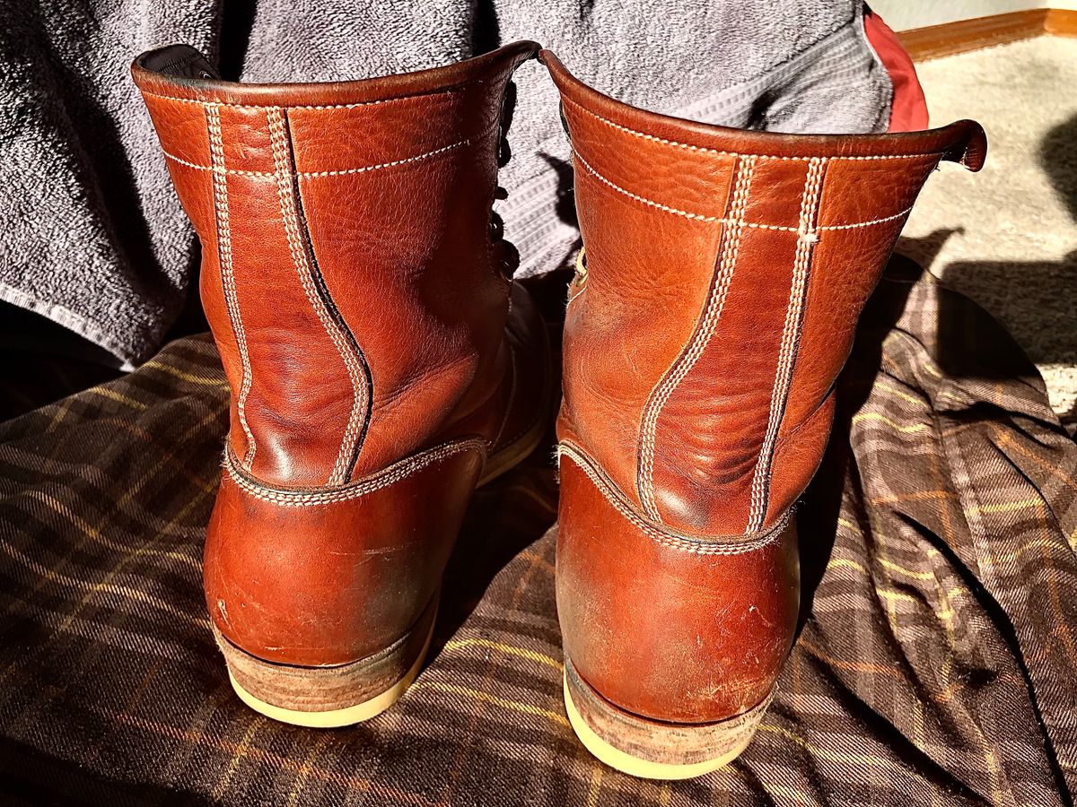 Photo by blinkerfluid on January 1, 2024 of the Onderhoud SVC02 Packer Boot in Badalassi Carlo Cognac Minerva.