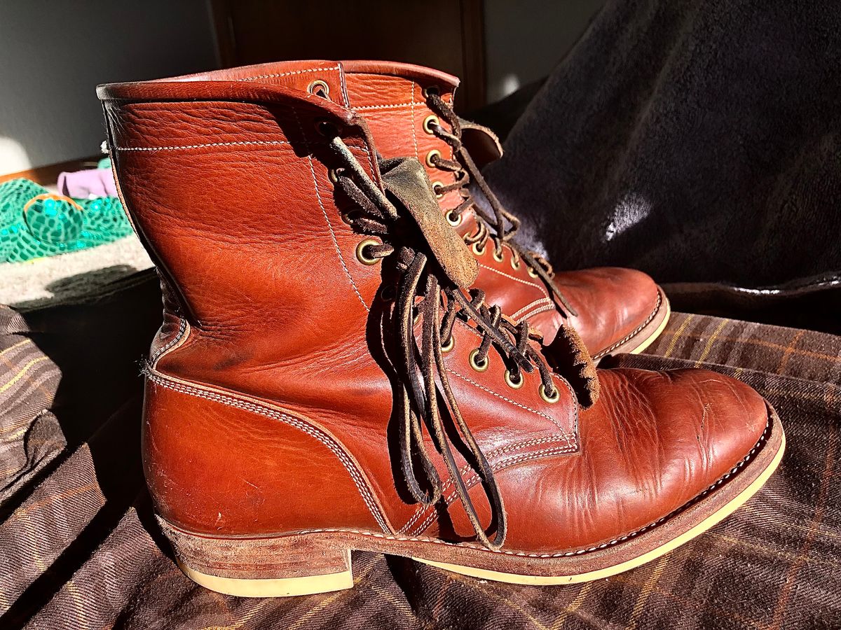 Photo by blinkerfluid on January 1, 2024 of the Onderhoud SVC02 Packer Boot in Badalassi Carlo Cognac Minerva.