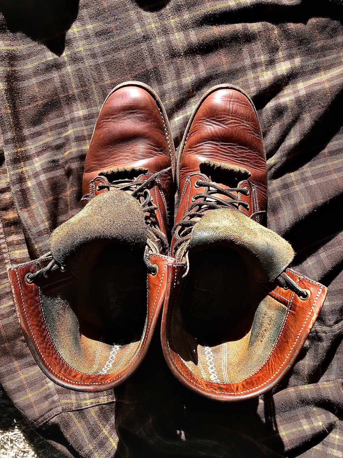 Photo by blinkerfluid on January 1, 2024 of the Onderhoud SVC02 Packer Boot in Badalassi Carlo Cognac Minerva.