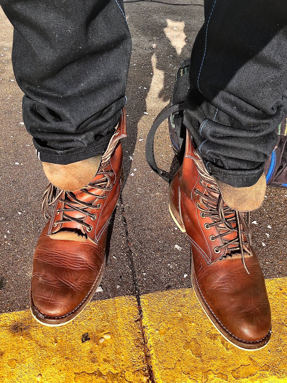 Photo by blinkerfluid on January 14, 2024 of the Onderhoud SVC02 Packer Boot in Badalassi Carlo Cognac Minerva.