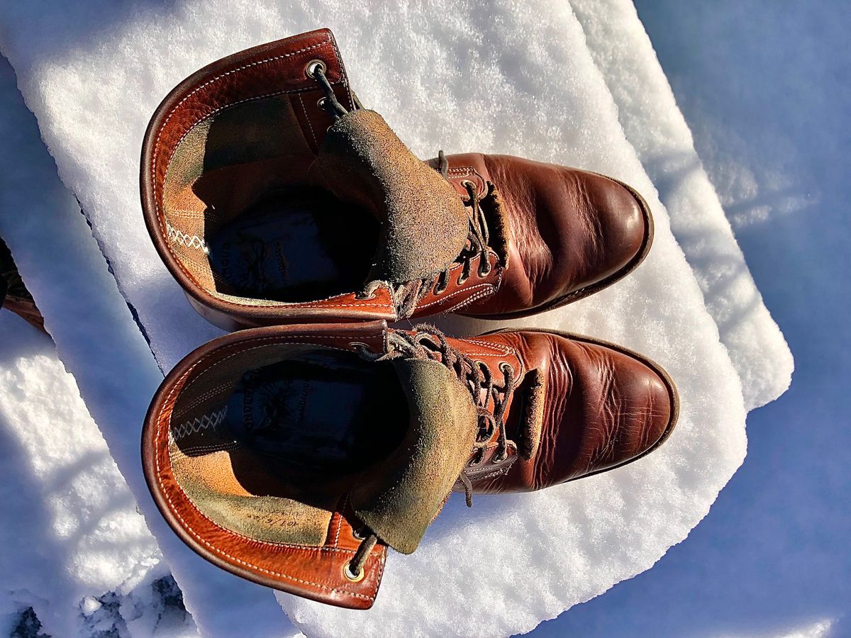 Photo by blinkerfluid on February 5, 2024 of the Onderhoud SVC02 Packer Boot in Badalassi Carlo Cognac Minerva.