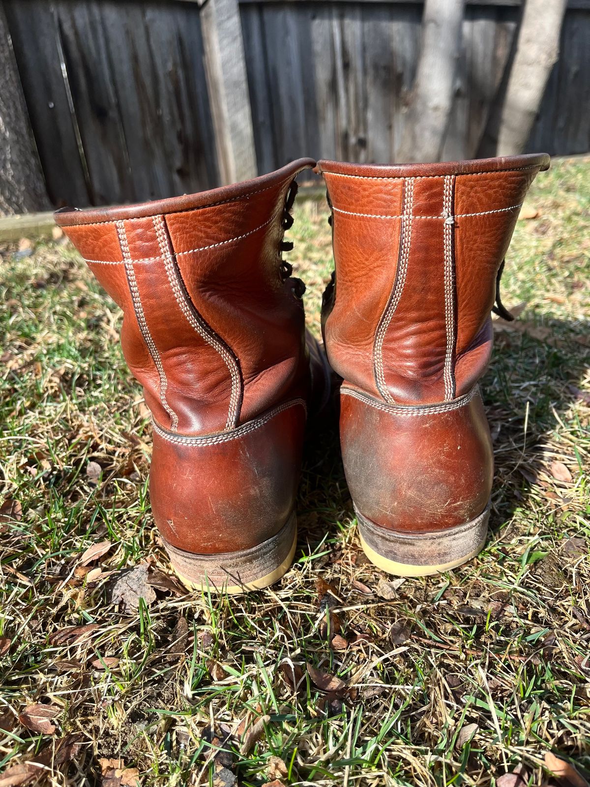 Photo by blinkerfluid on April 1, 2024 of the Onderhoud SVC02 Packer Boot in Badalassi Carlo Cognac Minerva.