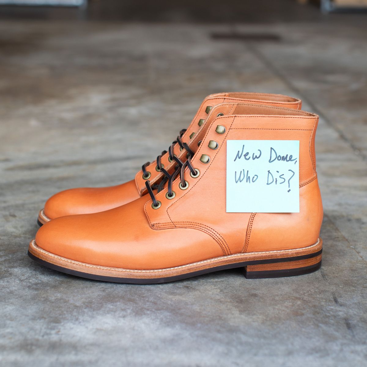 Photo by MikeLikesBoots on October 1, 2025 of the Grant Stone Diesel Boot in Horween Tan Essex.