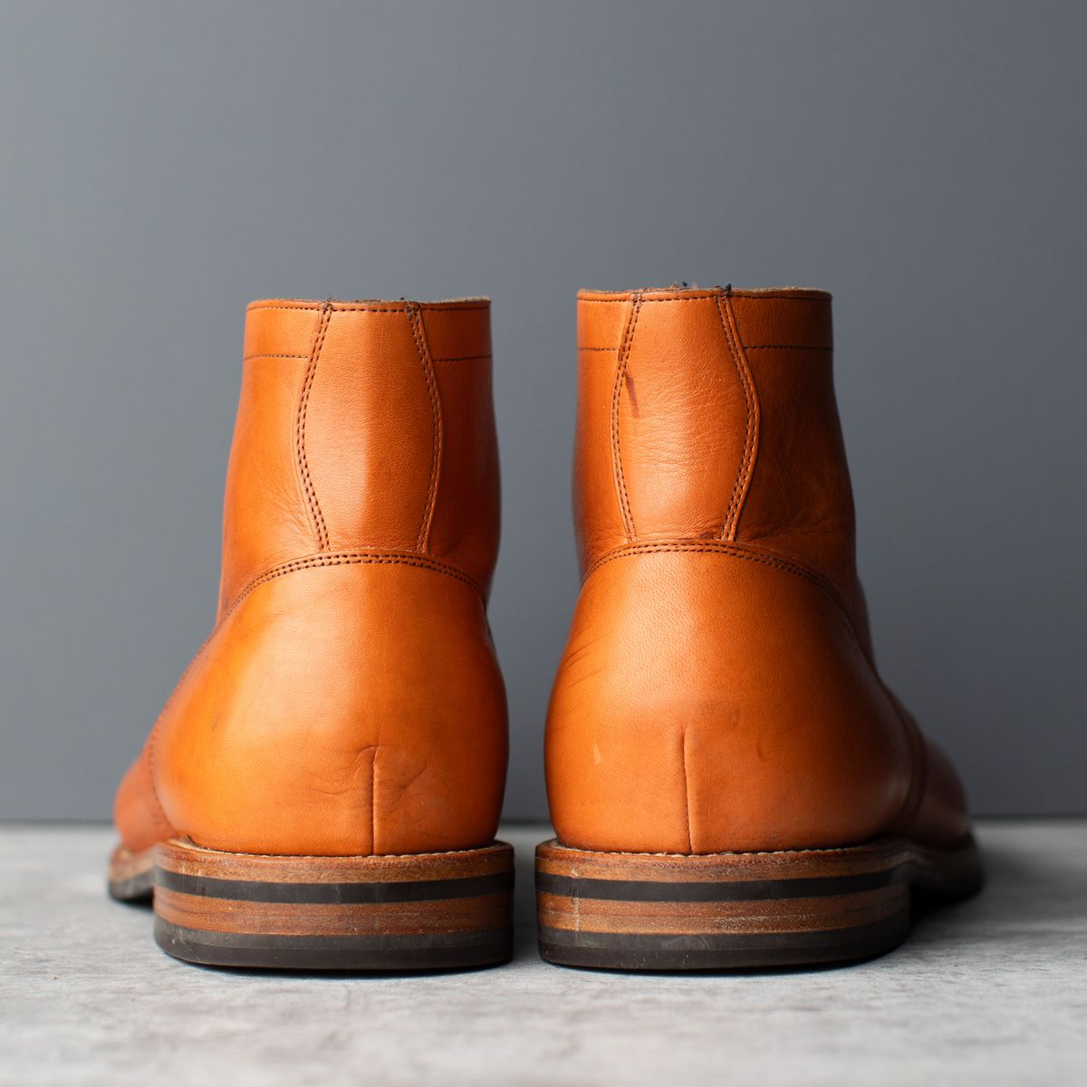 Photo by MikeLikesBoots on January 5, 2026 of the Grant Stone Diesel Boot in Horween Tan Essex.