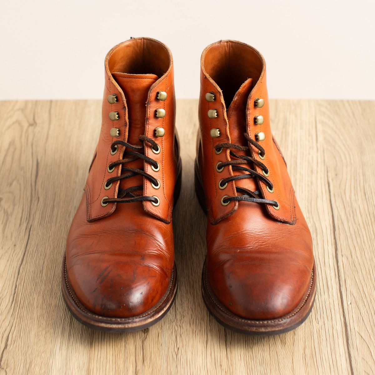 Photo by MikeLikesBoots on February 2, 2026 of the Grant Stone Diesel Boot in Horween Tan Essex.