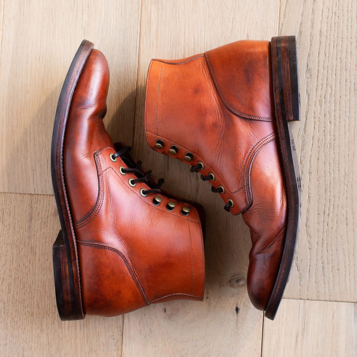 Photo by MikeLikesBoots on March 1, 2026 of the Grant Stone Diesel Boot in Horween Tan Essex.
