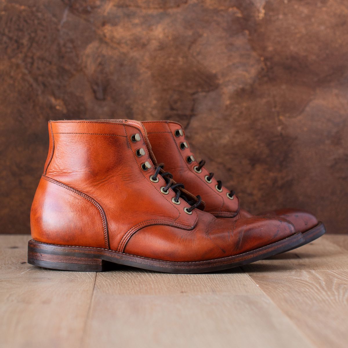 Photo by MikeLikesBoots on March 1, 2026 of the Grant Stone Diesel Boot in Horween Tan Essex.