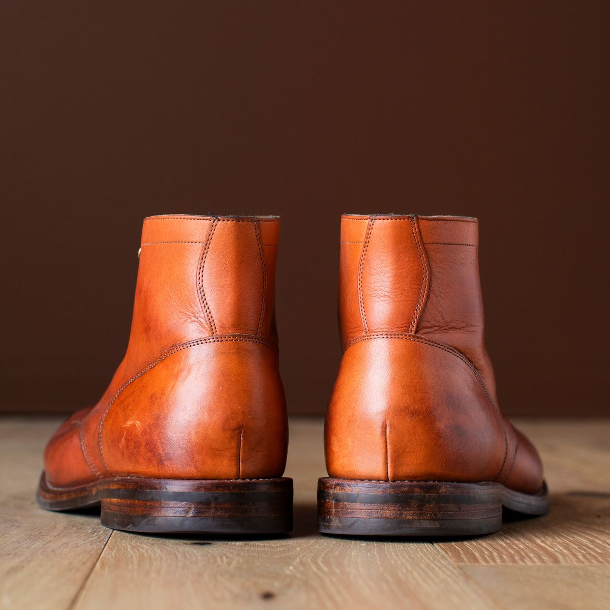 Photo by MikeLikesBoots on April 1, 2026 of the Grant Stone Diesel Boot in Horween Tan Essex.