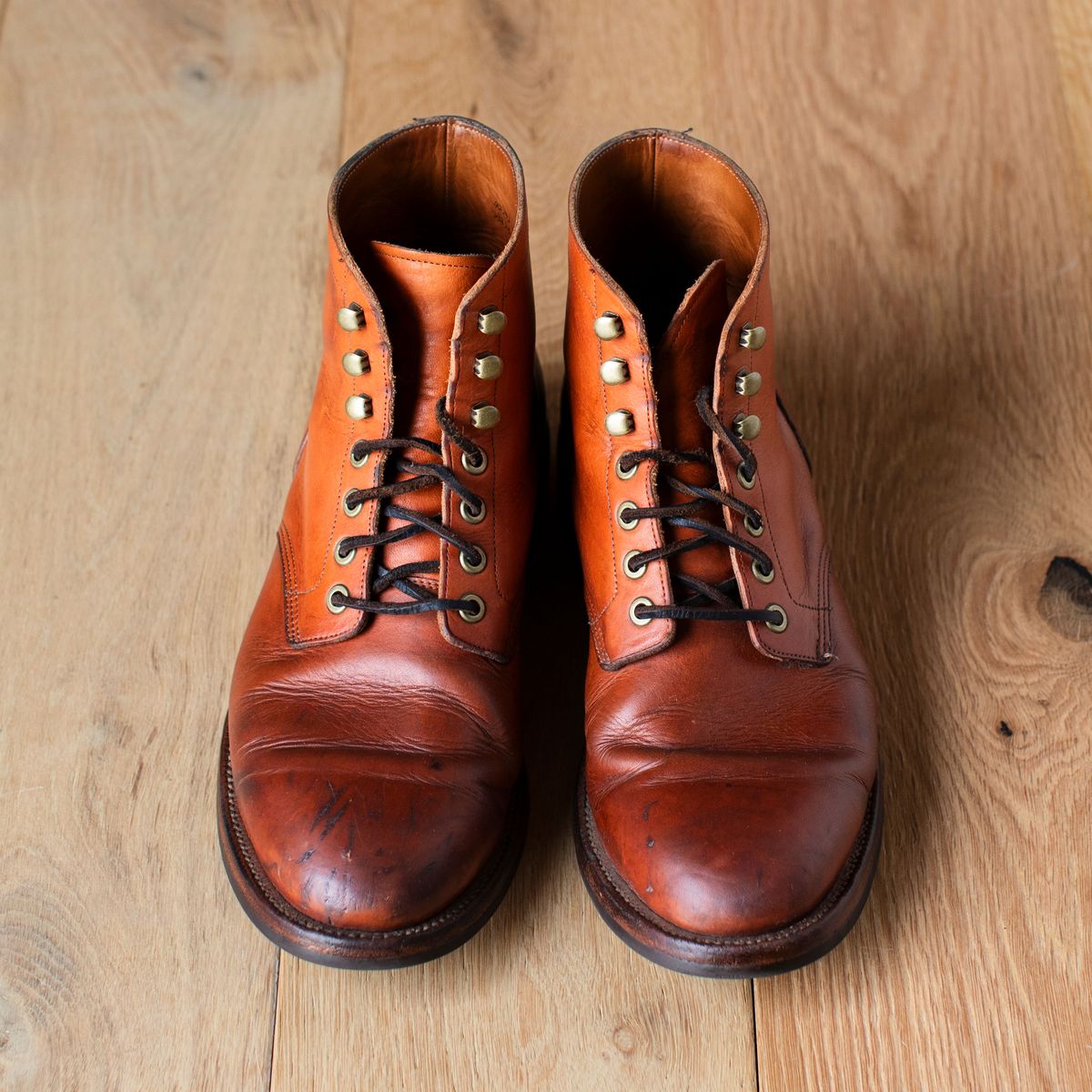 Photo by MikeLikesBoots on April 1, 2026 of the Grant Stone Diesel Boot in Horween Tan Essex.