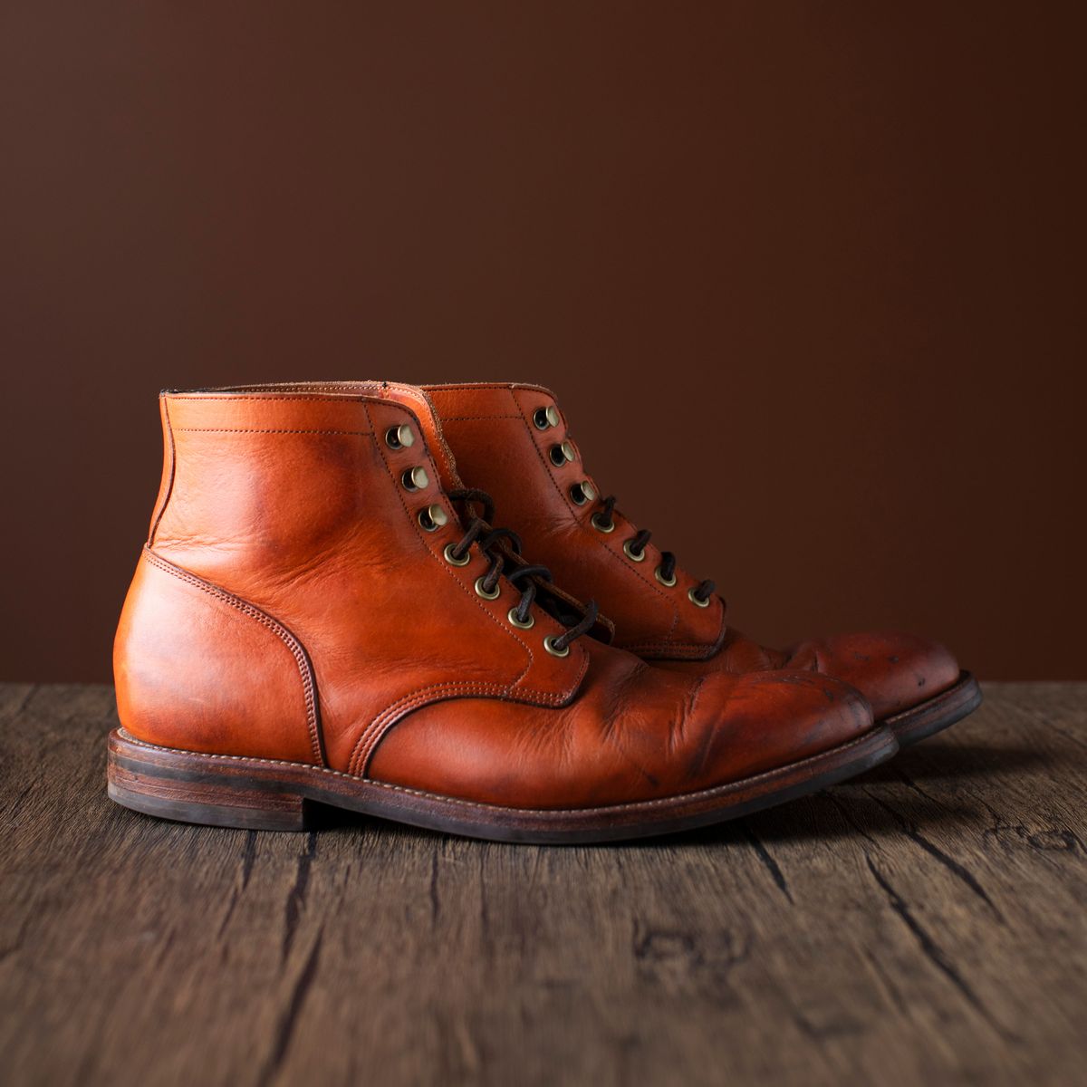 Photo by MikeLikesBoots on April 1, 2026 of the Grant Stone Diesel Boot in Horween Tan Essex.