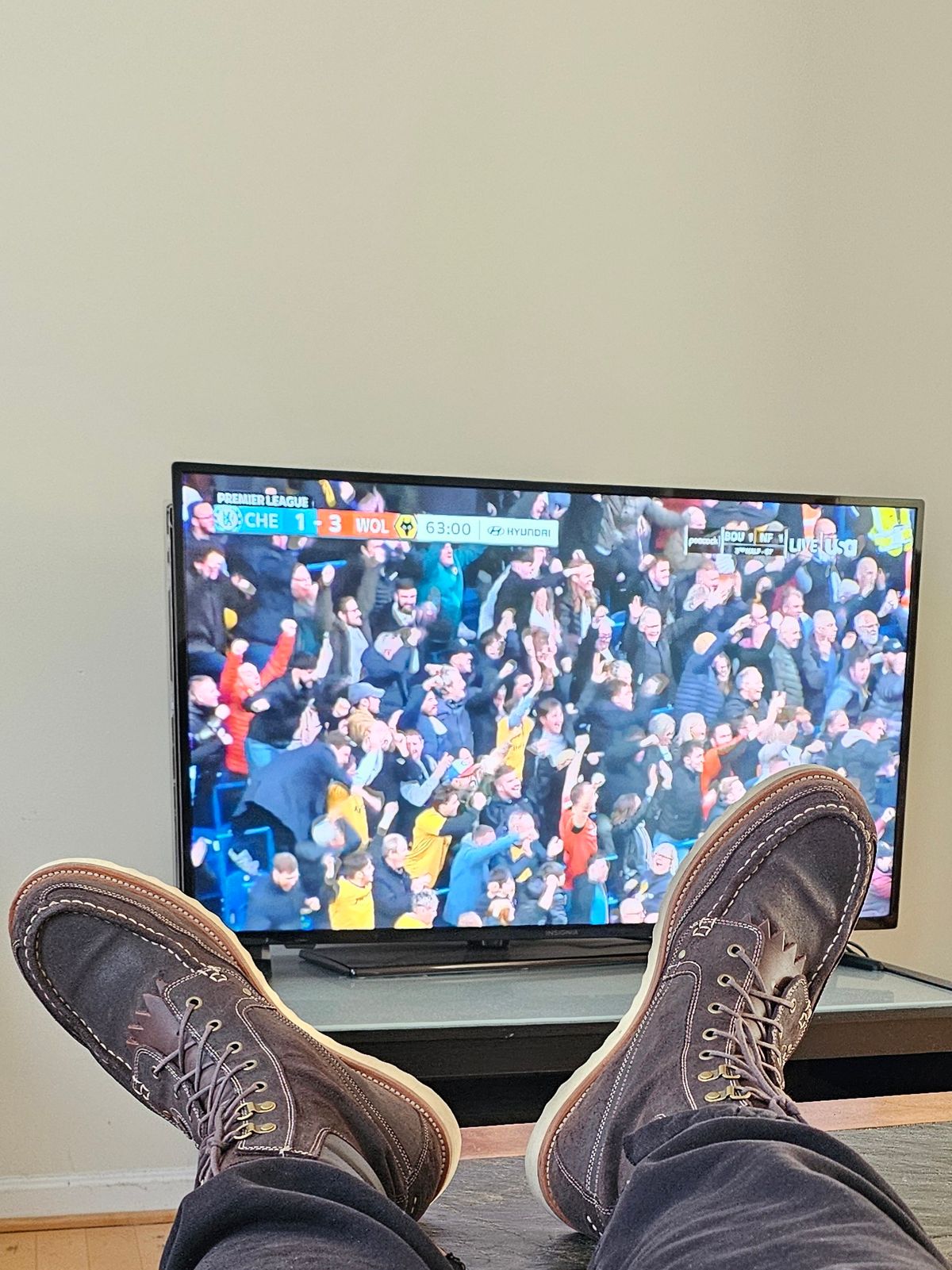 Photo by Spoon on February 4, 2024 of the Grant Stone Field Boot in C.F. Stead Earth Waxy Commander Suede.