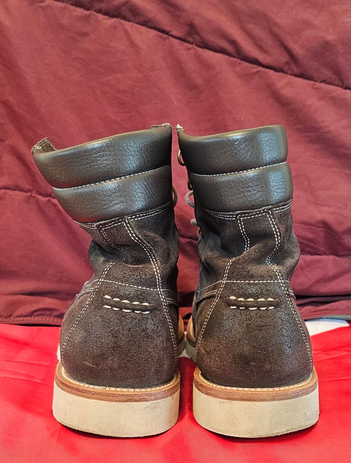 Photo by Spoon on March 4, 2024 of the Grant Stone Field Boot in C.F. Stead Earth Waxy Commander Suede.
