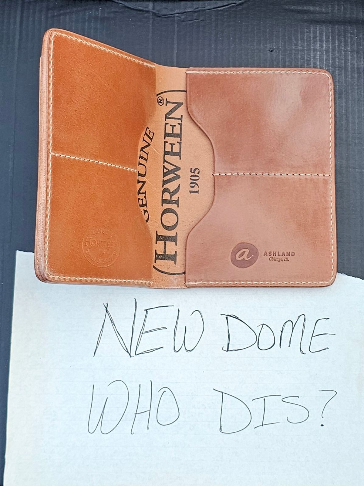 Photo by Spoon on October 3, 2025 of the Ashland Leather Company Fat Herbie in Horween Natural Shell Cordovan.