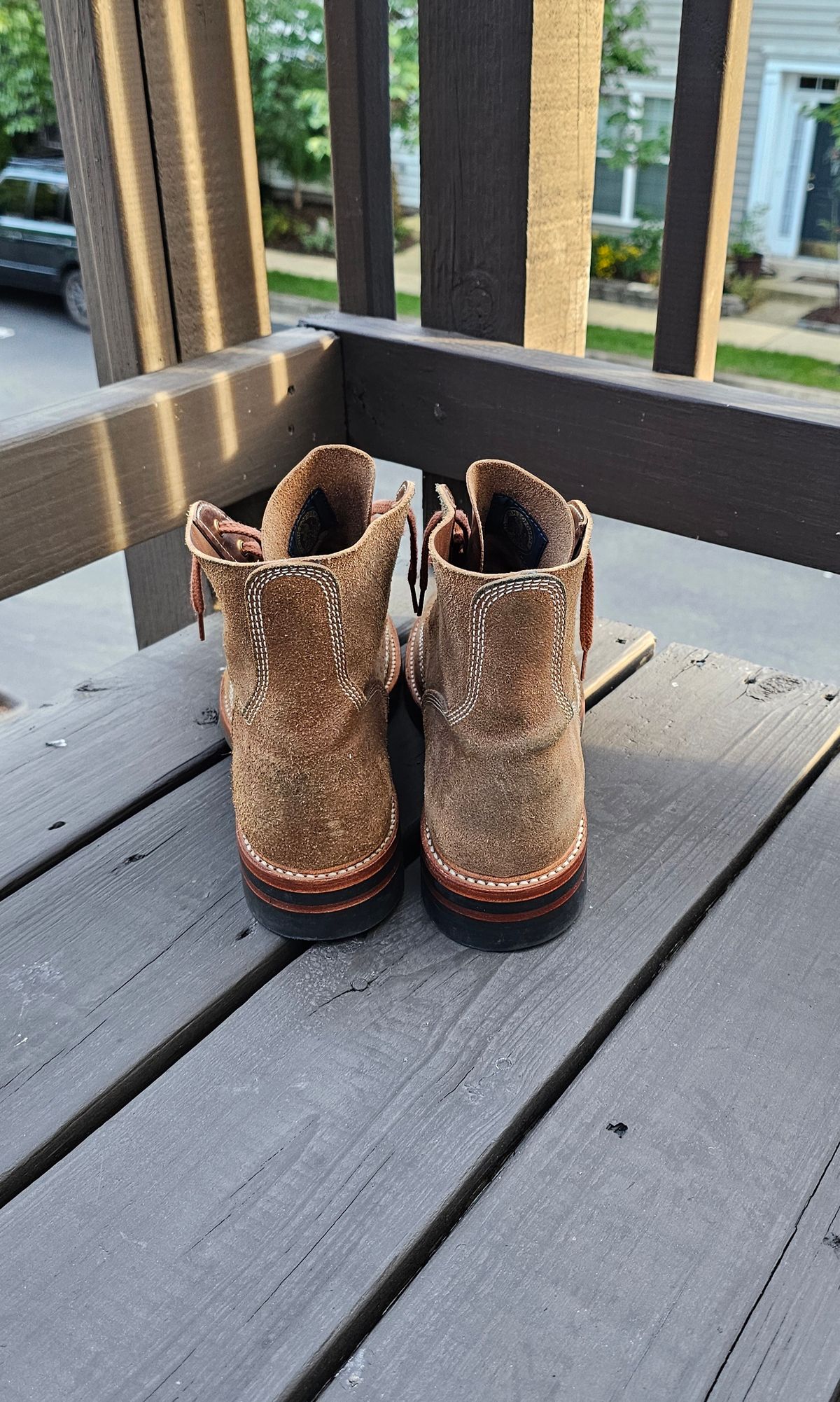 Photo by Spoon on October 3, 2025 of the John Lofgren M-43 Service Shoes in Horween Natural Chromexcel Roughout.