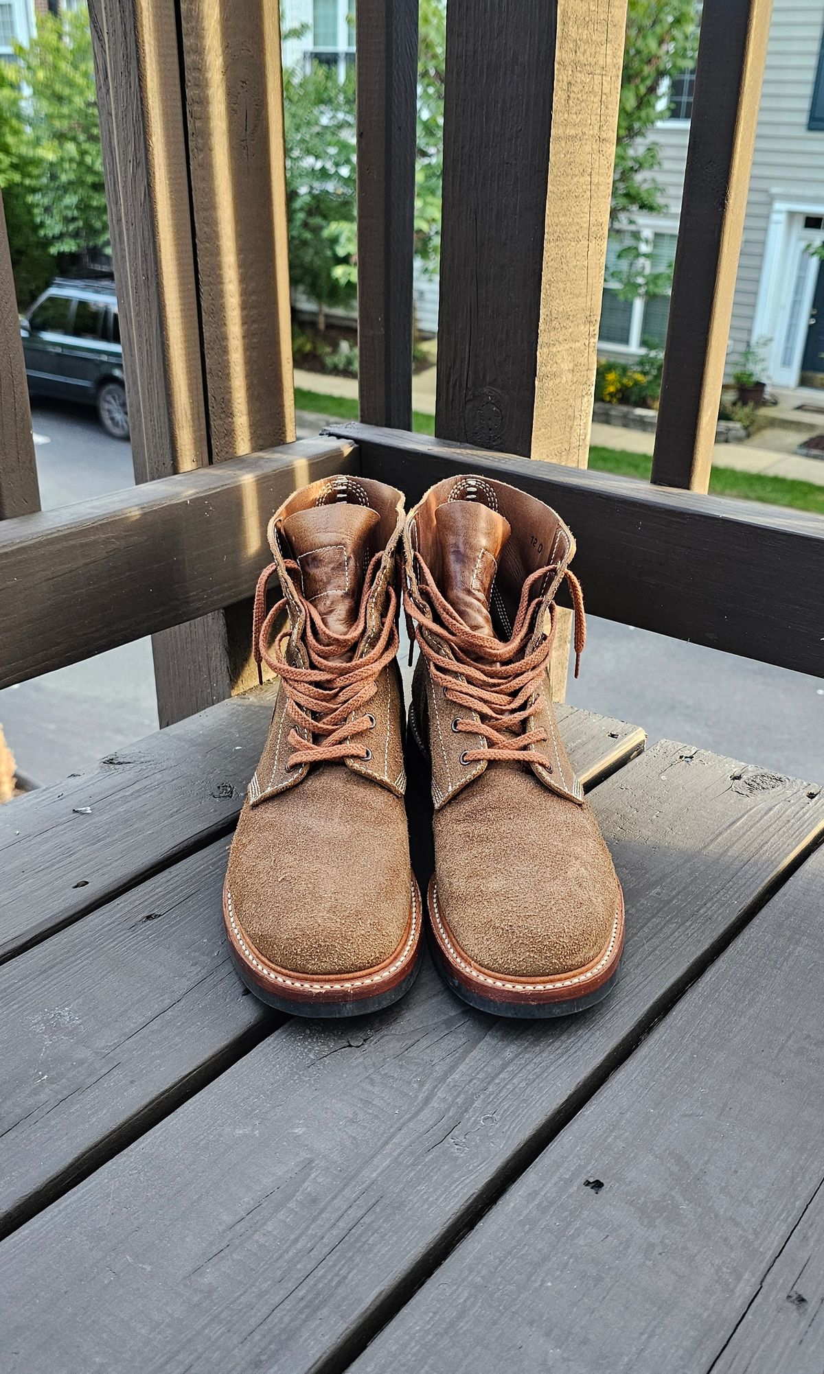 Photo by Spoon on October 3, 2025 of the John Lofgren M-43 Service Shoes in Horween Natural Chromexcel Roughout.