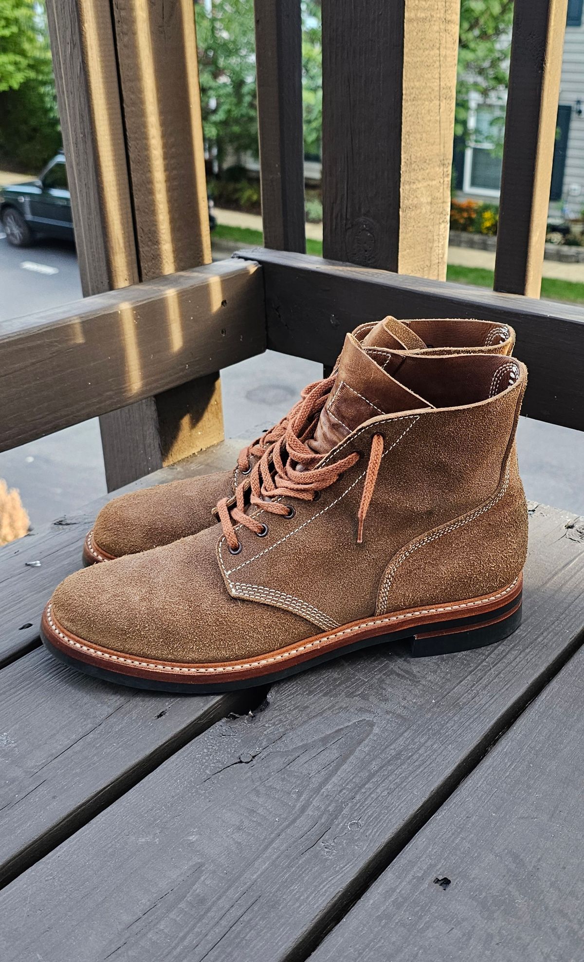 Photo by Spoon on October 3, 2025 of the John Lofgren M-43 Service Shoes in Horween Natural Chromexcel Roughout.