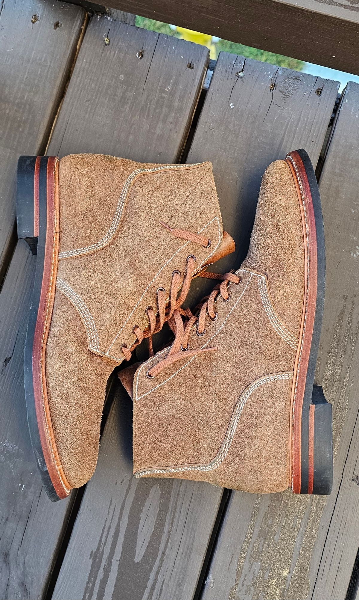 Photo by Spoon on October 4, 2025 of the John Lofgren M-43 Service Shoes in Horween Natural Chromexcel Roughout.