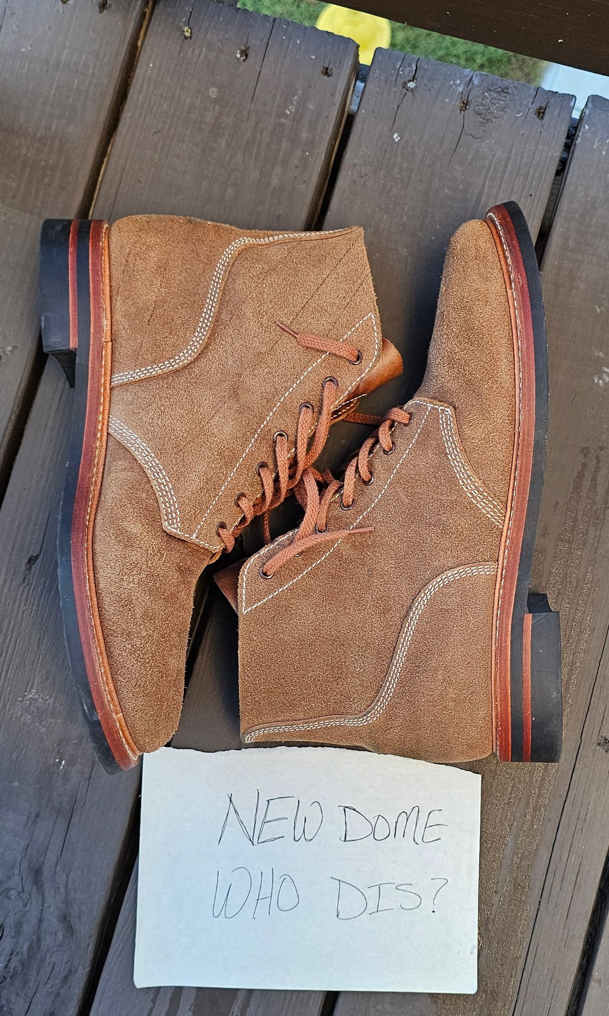Photo by Spoon on October 4, 2025 of the John Lofgren M-43 Service Shoes in Horween Natural Chromexcel Roughout.