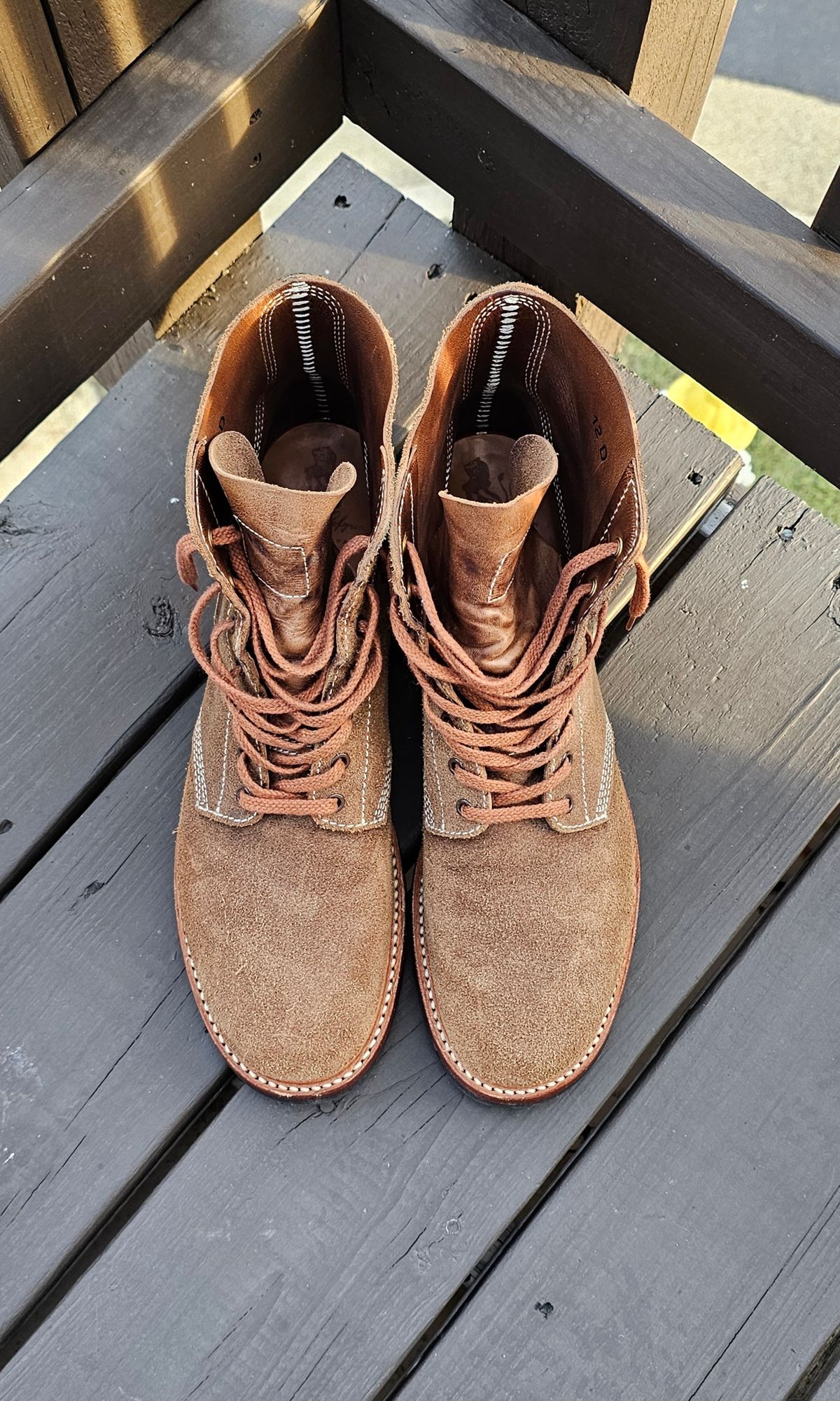 Photo by Spoon on October 3, 2025 of the John Lofgren M-43 Service Shoes in Horween Natural Chromexcel Roughout.