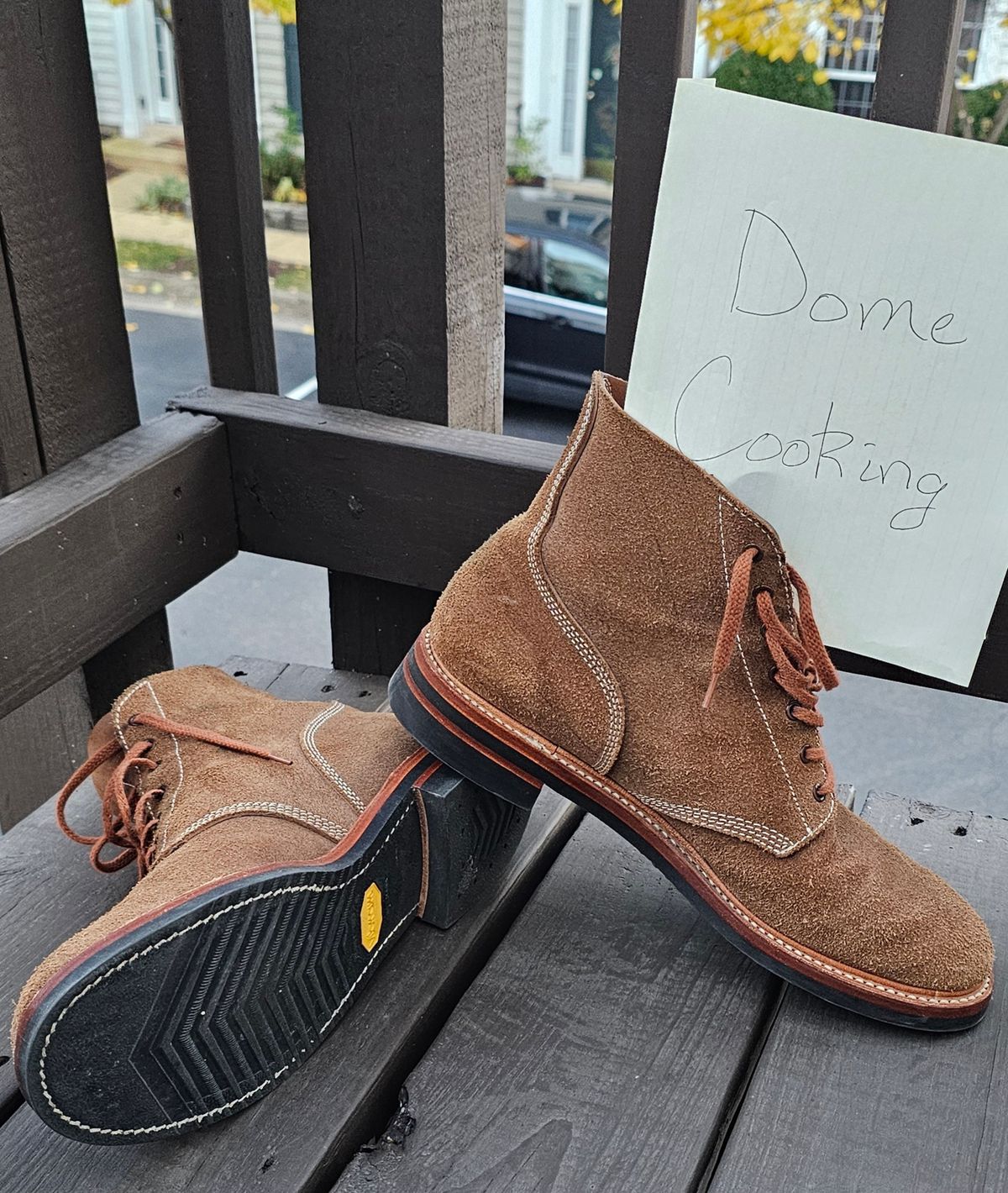 Photo by Spoon on November 4, 2025 of the John Lofgren M-43 Service Shoes in Horween Natural Chromexcel Roughout.