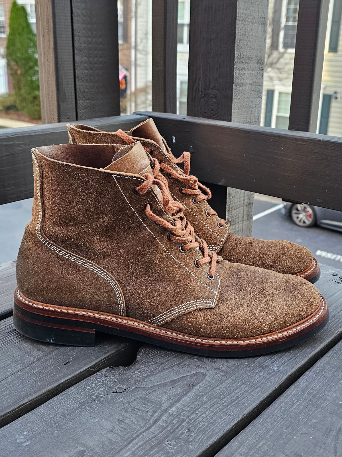 Photo by Spoon on December 3, 2025 of the John Lofgren M-43 Service Shoes in Horween Natural Chromexcel Roughout.