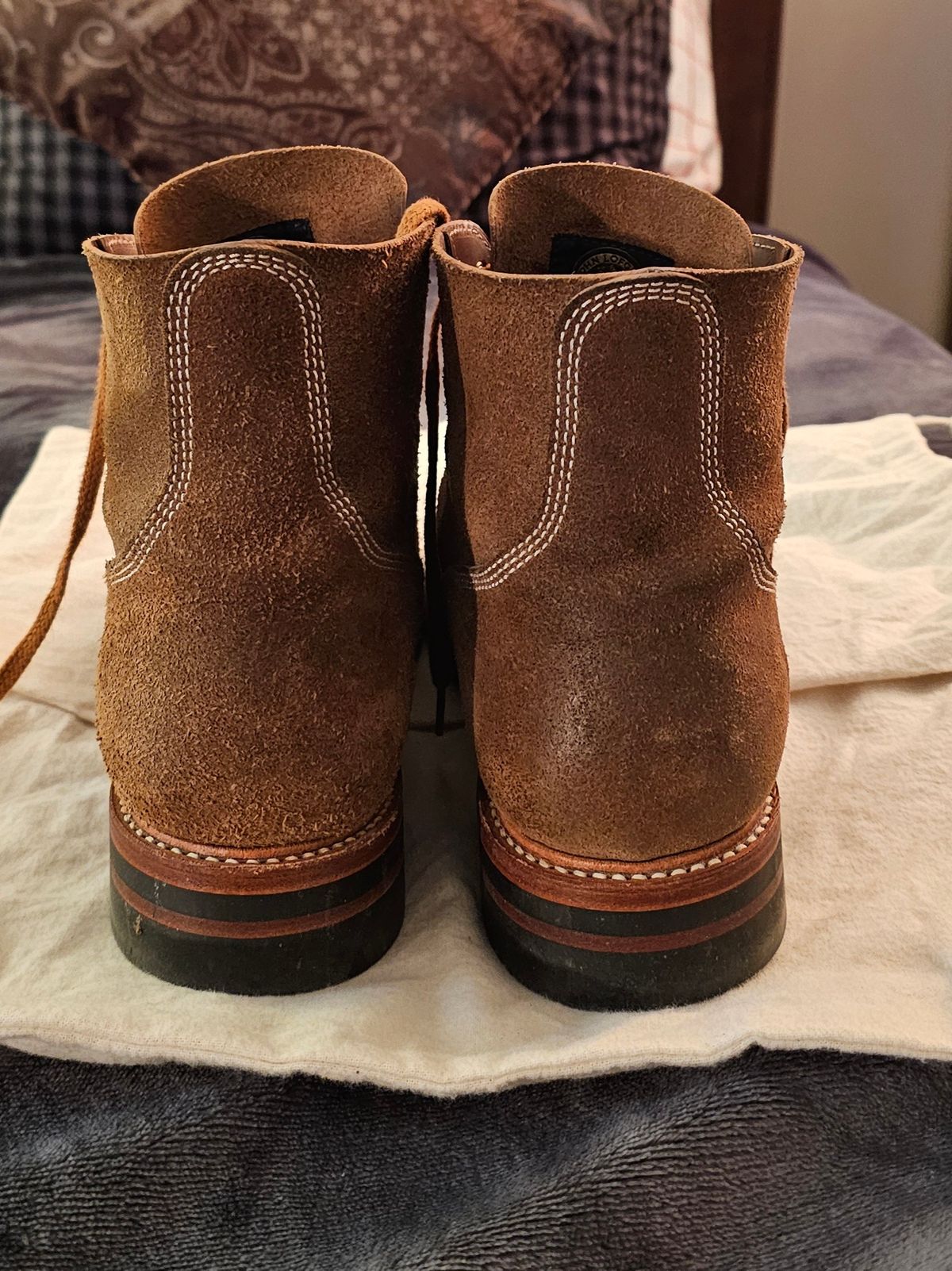Photo by Spoon on March 6, 2026 of the John Lofgren M-43 Service Shoes in Horween Natural Chromexcel Roughout.