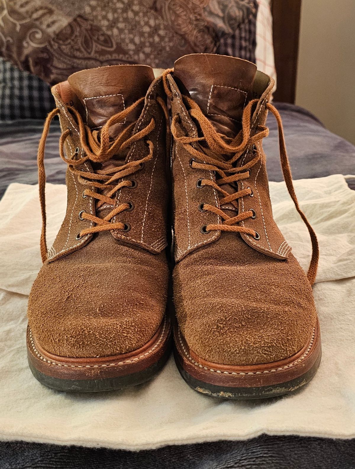 Photo by Spoon on March 6, 2026 of the John Lofgren M-43 Service Shoes in Horween Natural Chromexcel Roughout.