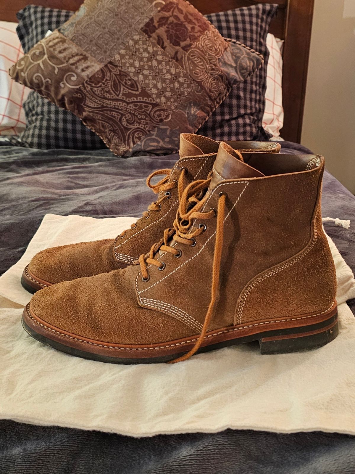 Photo by Spoon on March 6, 2026 of the John Lofgren M-43 Service Shoes in Horween Natural Chromexcel Roughout.