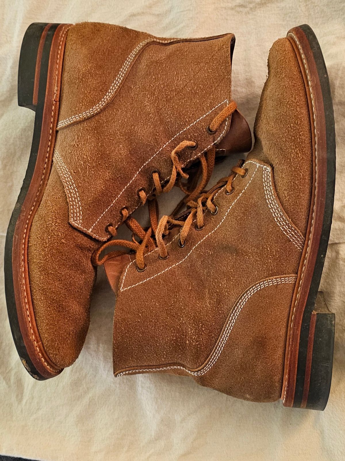 Photo by Spoon on March 6, 2026 of the John Lofgren M-43 Service Shoes in Horween Natural Chromexcel Roughout.