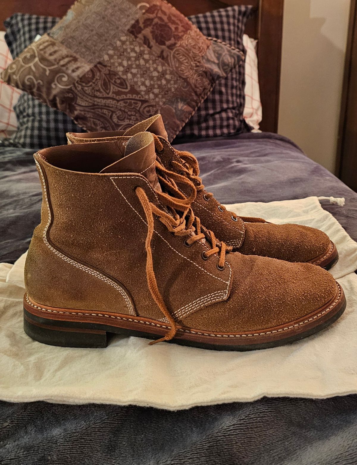 Photo by Spoon on March 6, 2026 of the John Lofgren M-43 Service Shoes in Horween Natural Chromexcel Roughout.