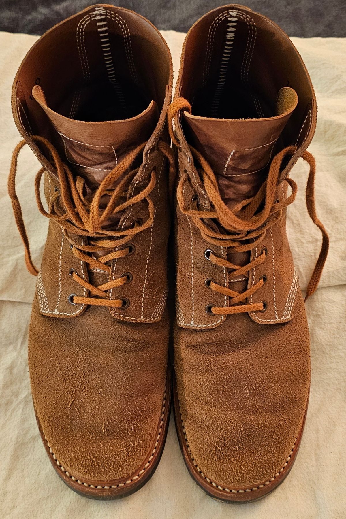 Photo by Spoon on March 6, 2026 of the John Lofgren M-43 Service Shoes in Horween Natural Chromexcel Roughout.