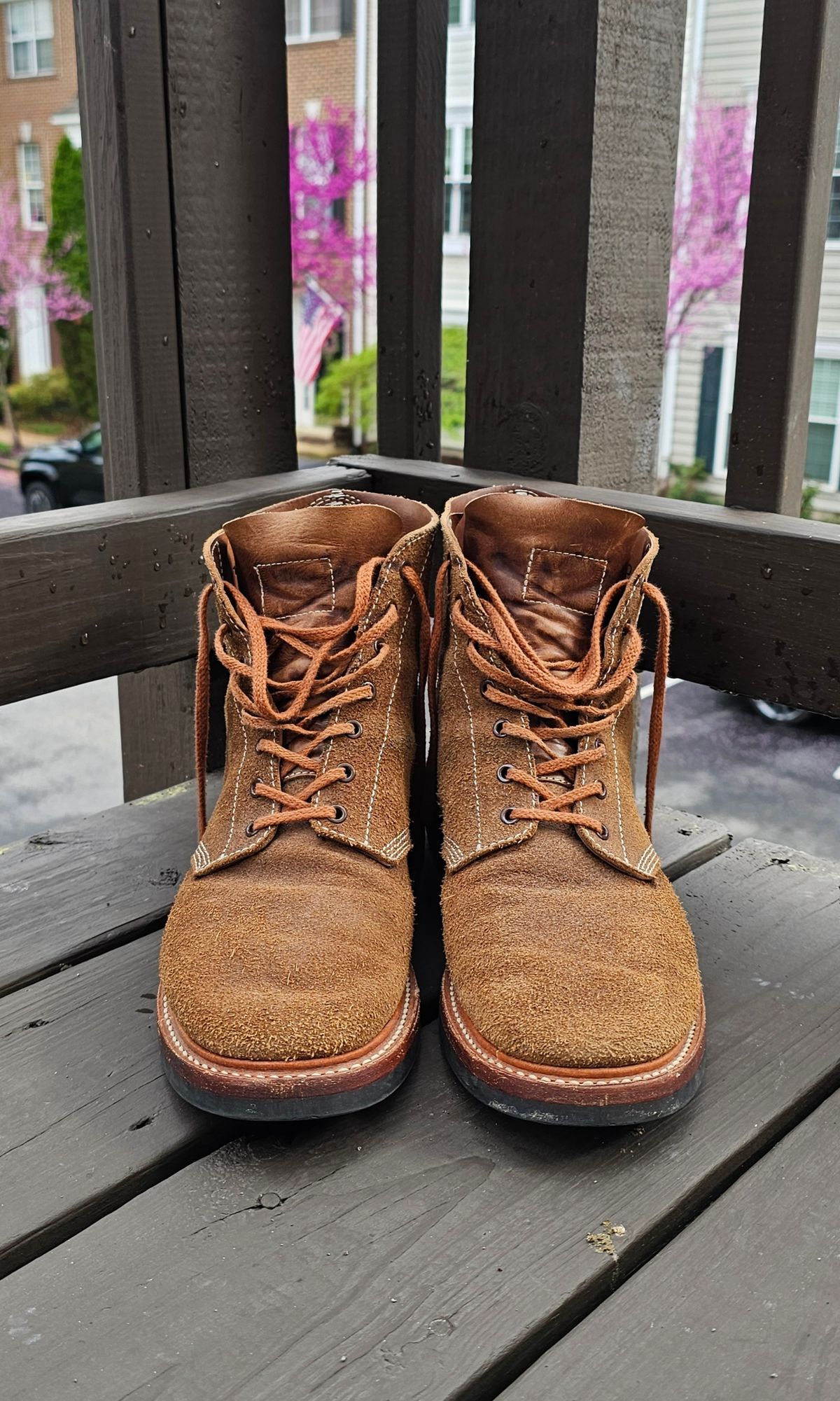 Photo by Spoon on April 5, 2026 of the John Lofgren M-43 Service Shoes in Horween Natural Chromexcel Roughout.