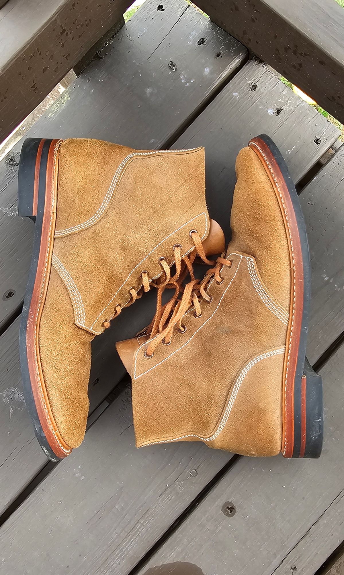Photo by Spoon on April 5, 2026 of the John Lofgren M-43 Service Shoes in Horween Natural Chromexcel Roughout.