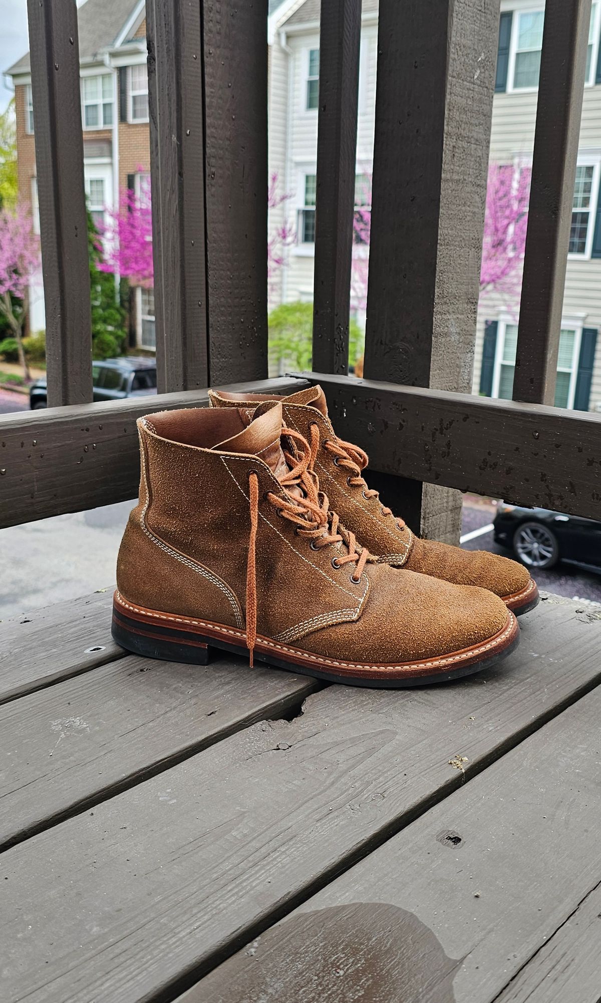 Photo by Spoon on April 5, 2026 of the John Lofgren M-43 Service Shoes in Horween Natural Chromexcel Roughout.