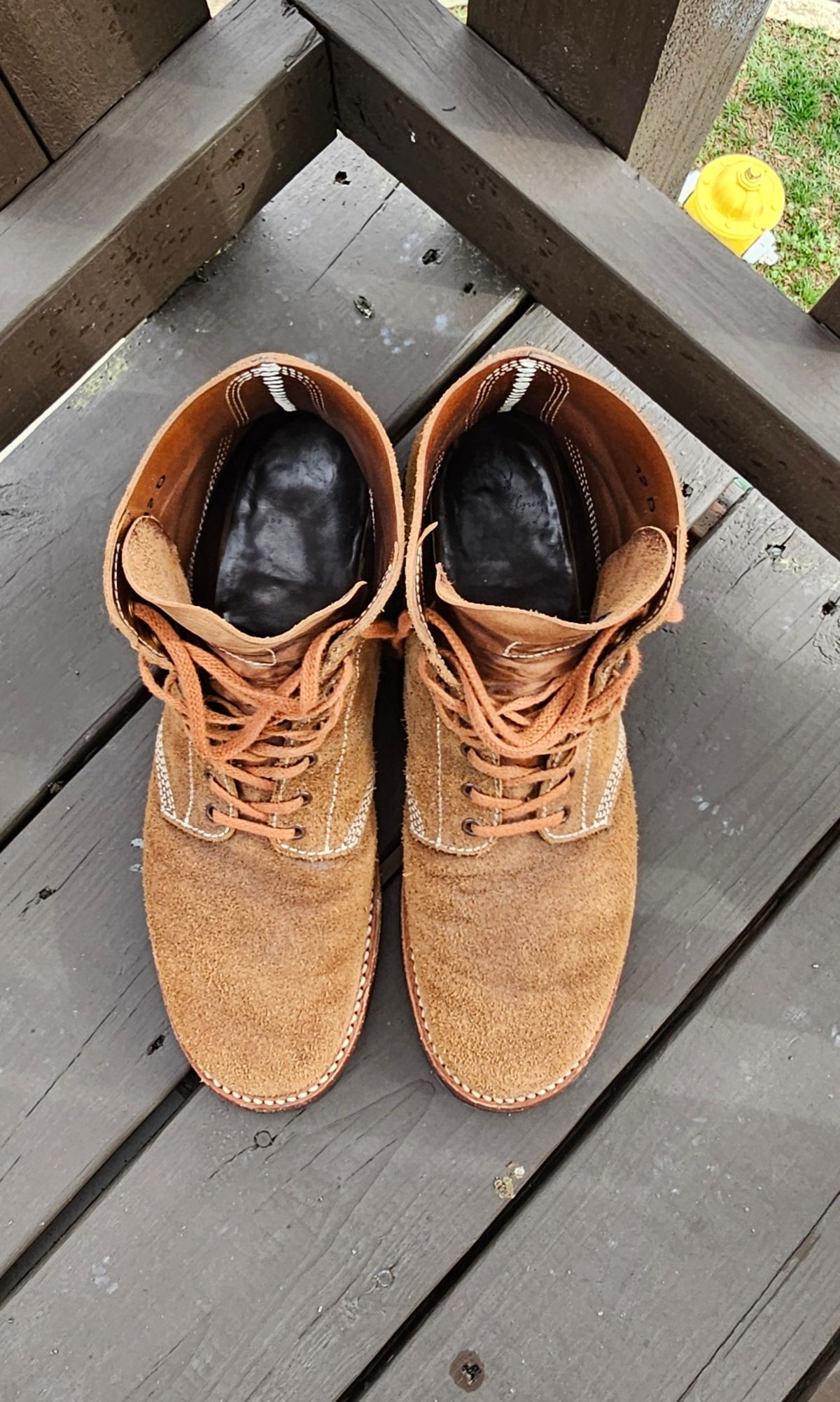 Photo by Spoon on April 5, 2026 of the John Lofgren M-43 Service Shoes in Horween Natural Chromexcel Roughout.
