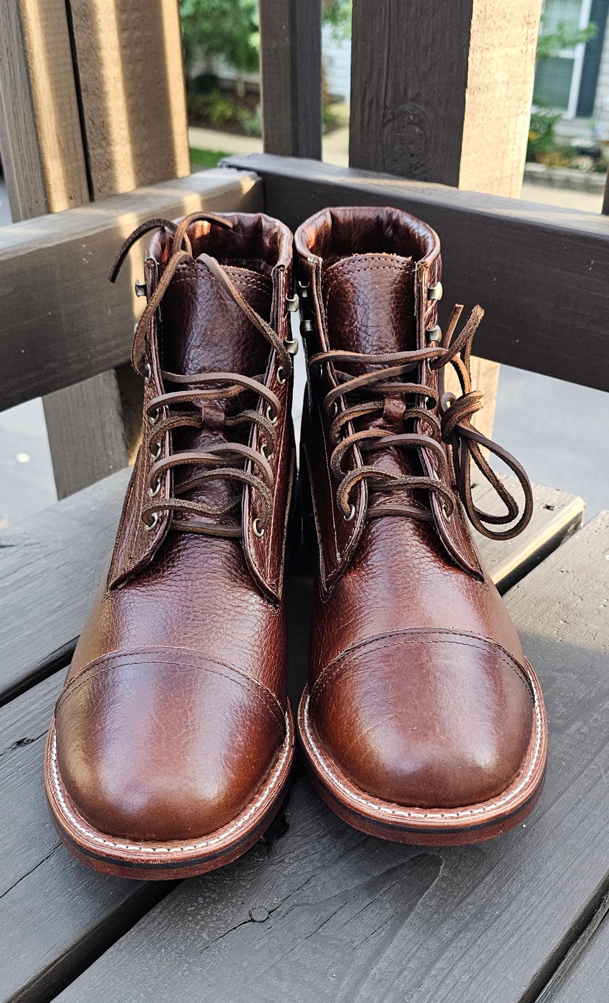 Photo by Spoon on October 3, 2025 of the Ariat Highland in Whiskey Bison.