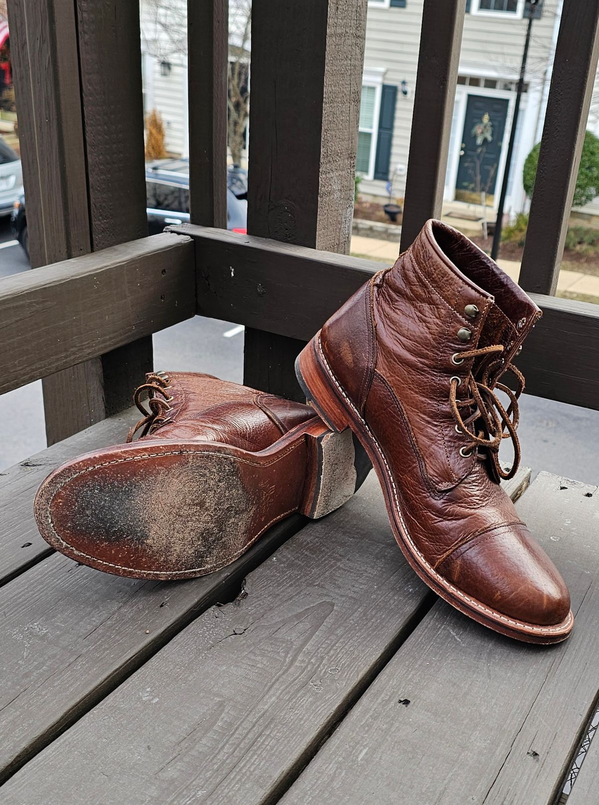Photo by Spoon on January 5, 2026 of the Ariat Highland in Whiskey Bison.