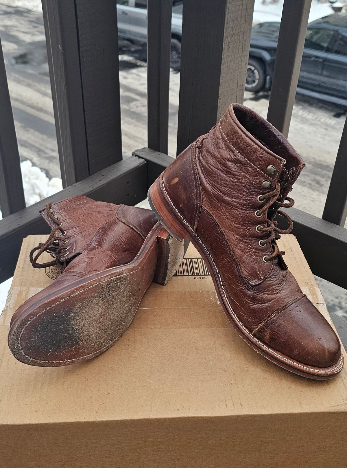 Photo by Spoon on February 3, 2026 of the Ariat Highland in Whiskey Bison.