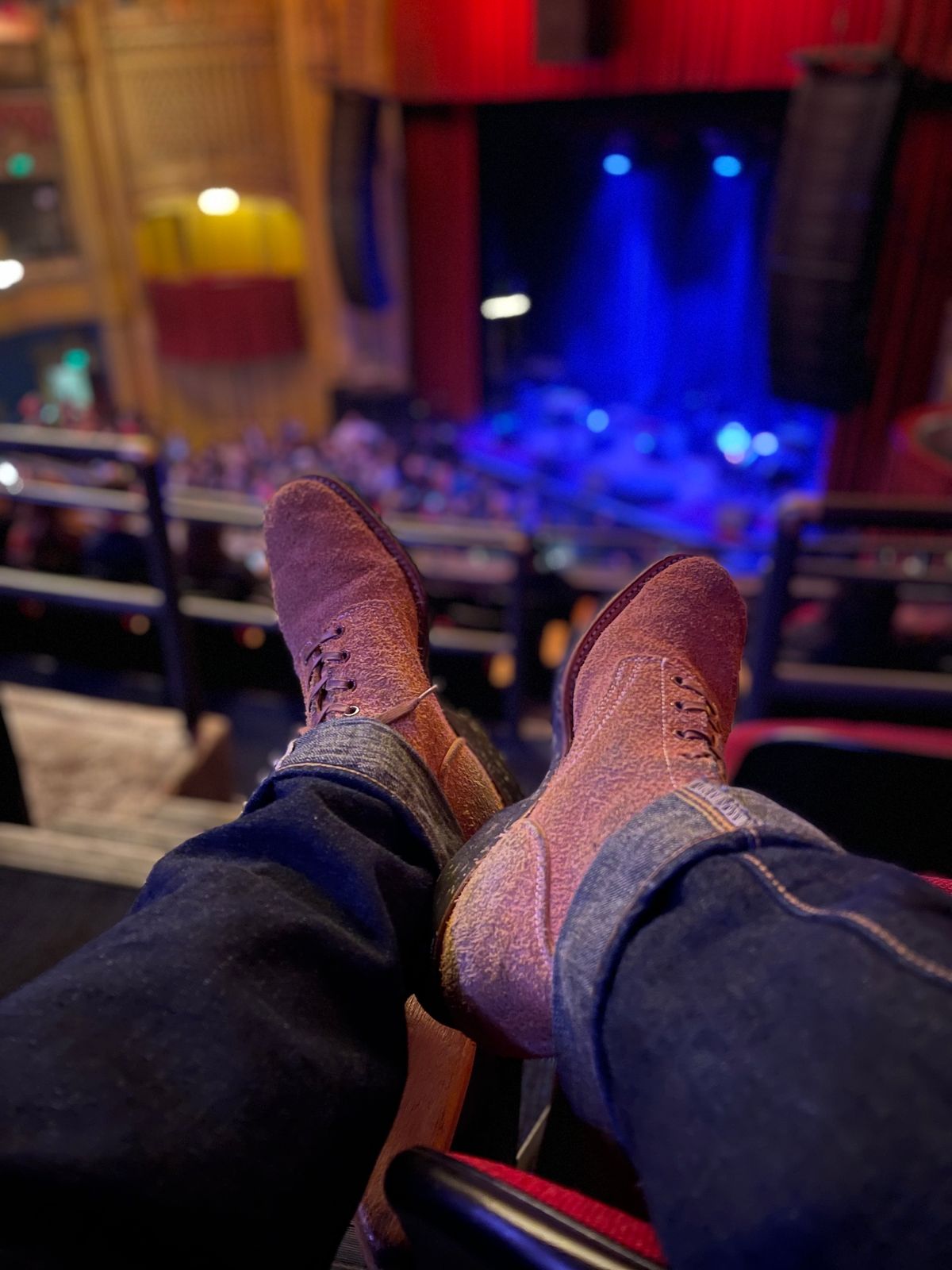 Photo by technicka on December 6, 2023 of the Clinch Yeager Boots in Wickett & Craig Natural Latigo Roughout.
