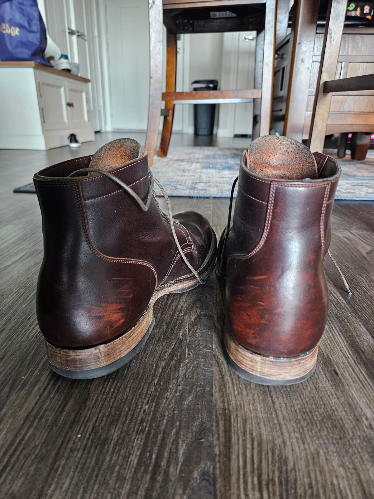 Photo by spicytakito on July 2, 2026 of the Viberg Service Boot in Viberg Horween Brown Wooly Chromexcel.