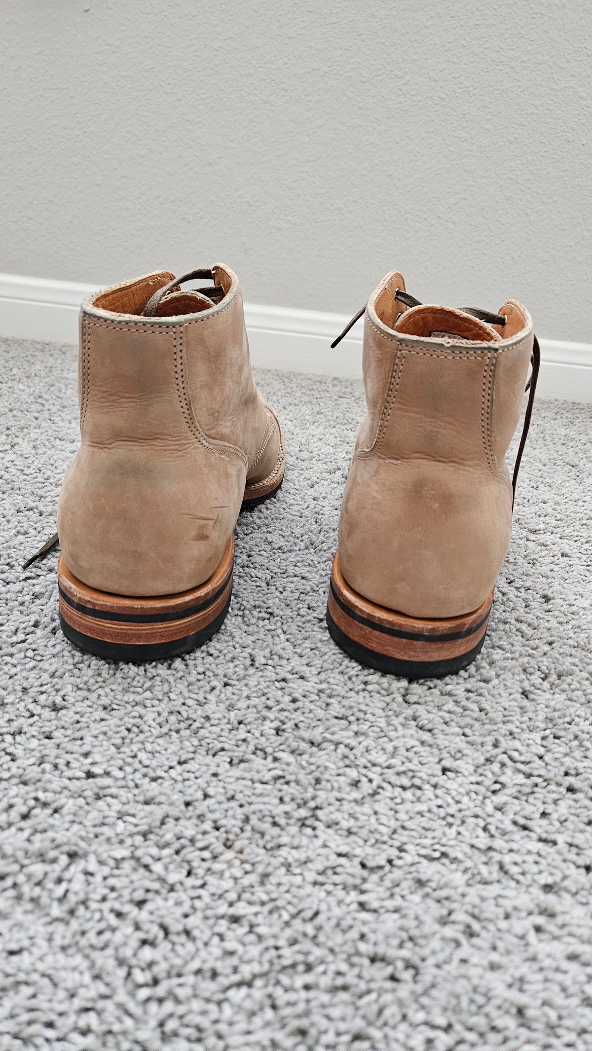 Photo by spicytakito on February 22, 2025 of the Viberg Service Boot BCT in Maryam Fango Vitello Calf.